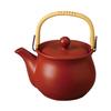 Ale-net Teapot, 18 X 13.5 X 20 Cm, 1000cc, Red Clay Shoulder-Shaped Teapot (Flat Strain), Mino Ware, Made In Japan, Stylish
