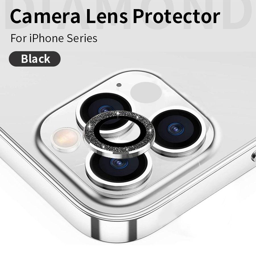 1 шт. защитная пленка для объектива камеры Bling Diamond для iPhone 11 12 13 14 15 16 Pro Max Diamonds Metal Ring защитная пленка для объектива камеры из закаленного стекла
