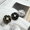 New Metal Camellia Pearl Drop Oil Button Small Suit Coat Button Women 'S Clothes Retro Decorative Buckle Alloy