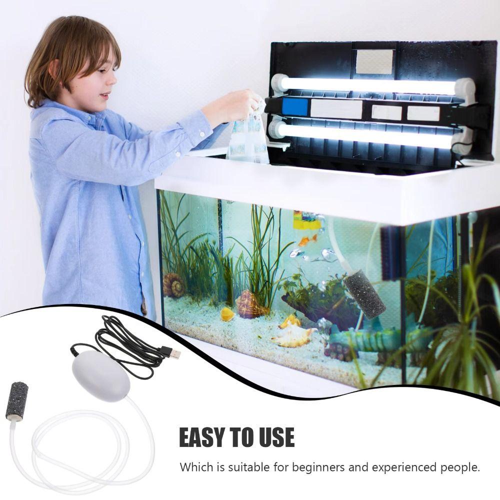 Mini Fish Tank Oxygen Pump Portable Aquarium Aerator Fish Tank Aerator USB Oxygenator Fish Tank