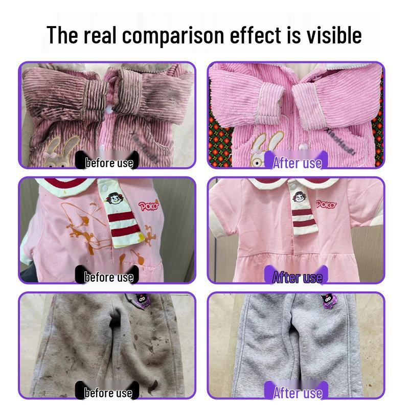 Colored & White Clothes Stain Remover: De-yellowing, Whitening & Collar Cleaner