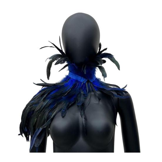 Готический стиль шаль павлин костюм женский шаль кружевной шарф перья винтажный готический плащ карнавальный костюм на Хэллоуин карнавальный костюм