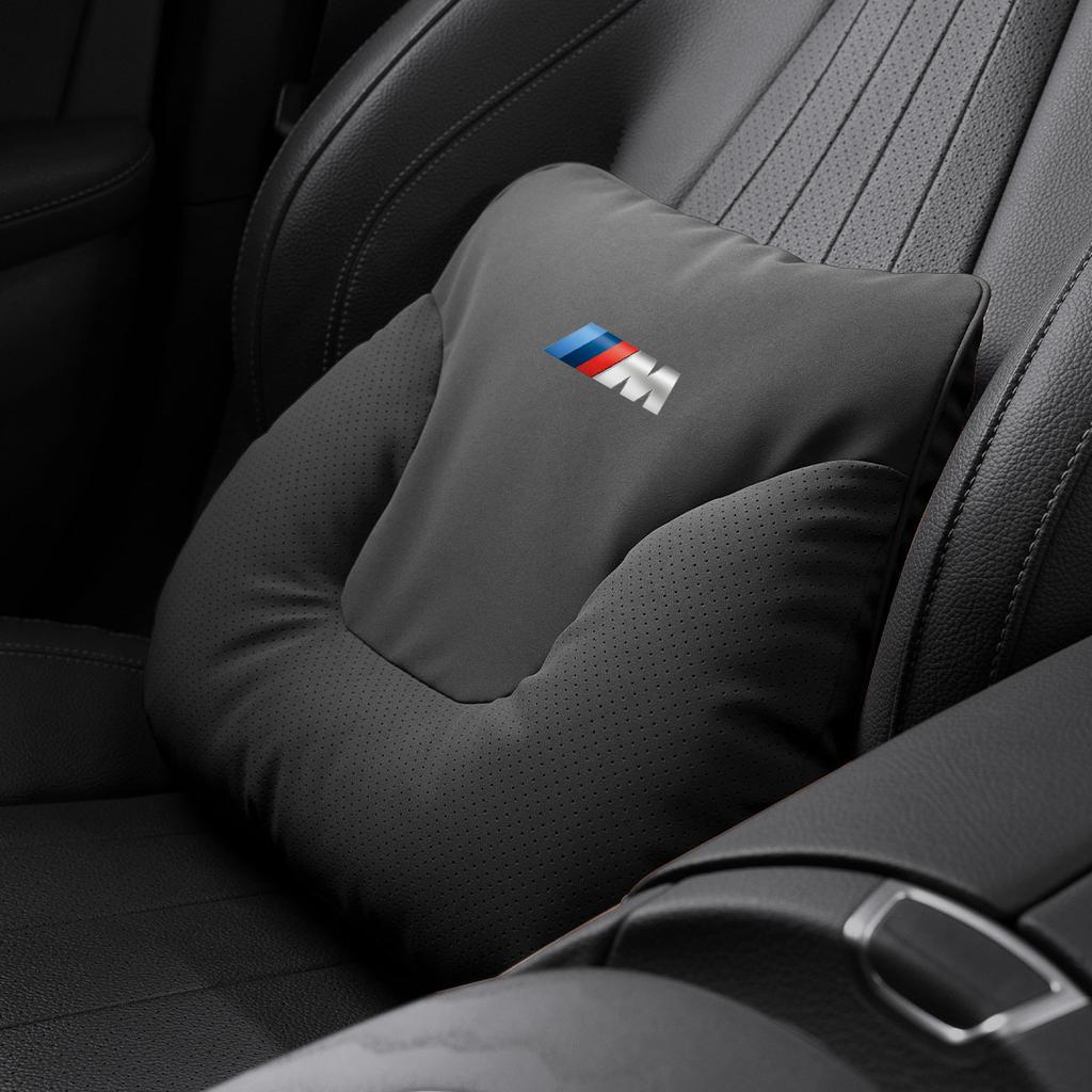 OEBX9 Car Seat Soft Headrest Suede Neck Pillow Waist Cushioning Sticker For BMW G80 G06 G07 G42 G14 G15 G16 F82 F20 F21 F83 M2 M3 M4 M