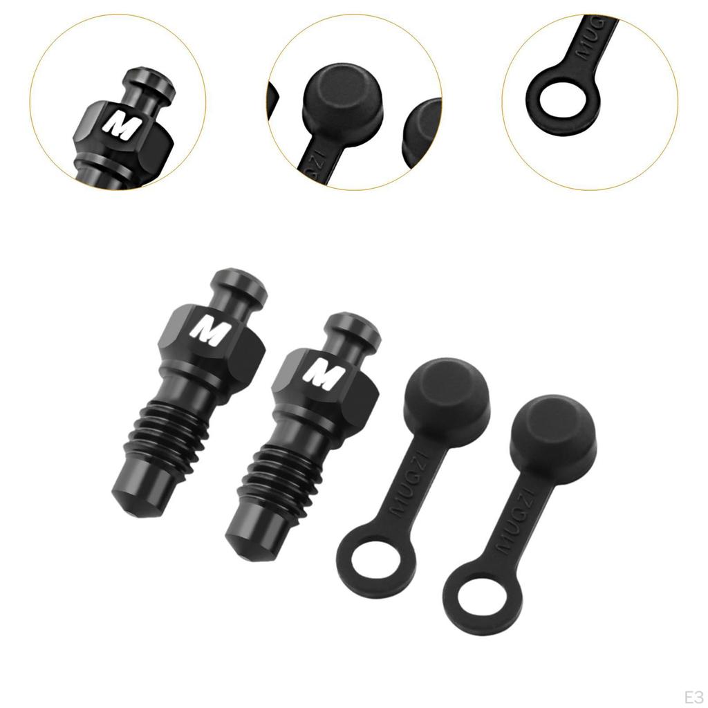 2 Pieces Brake Caliper Bleed Screws Professional Lightweight Titanium Alloy Bike Bolts