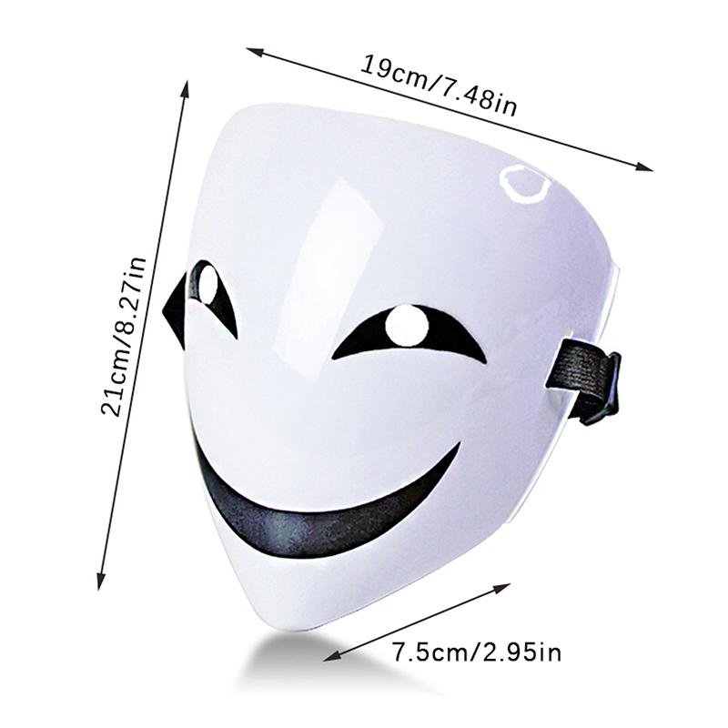 Косплей Kagetane Hiruko Burakku Buretto Полное лицо Аниме Черная пуля Улыбка Маска для лица Головной убор Маски Подарочный реквизит на Хэллоуин