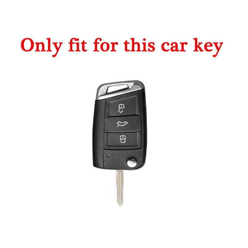 Car Flip Remote Key Case Cover Holder Shell for Skoda Octavia Kodiaq Karoq Zinc Alloy Leather Protector Keychain Accessories FP1