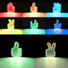 Creative USB Gesture Light Car Finger Light Remote Control Atmosphere Light Hand Lamp Sticker Middle Finger Gest Coloful Lamp