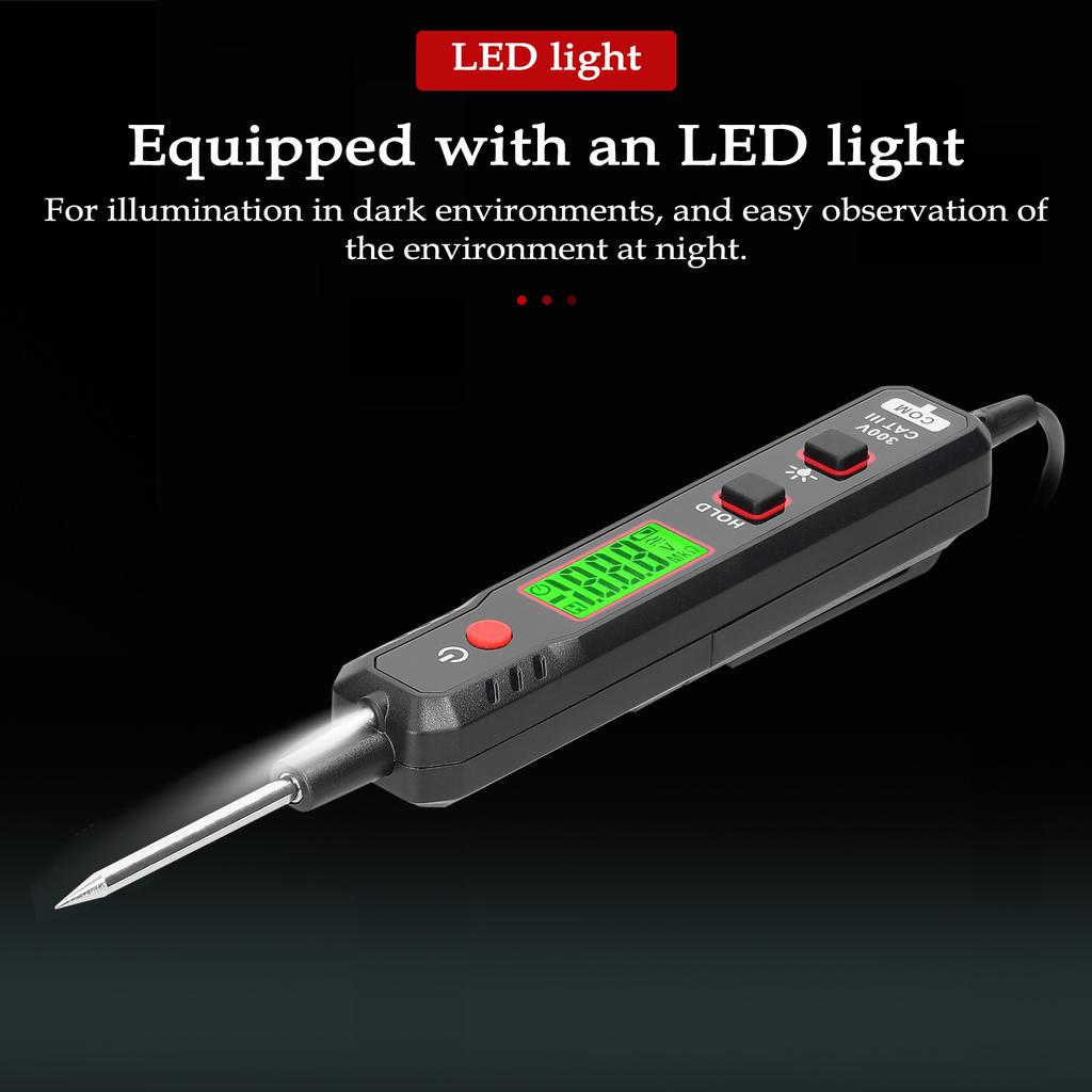 0,8-100 В автомобильный детектор напряжения ручка ЖК-дисплей с подсветкой фонарик чувствительность удержания данных