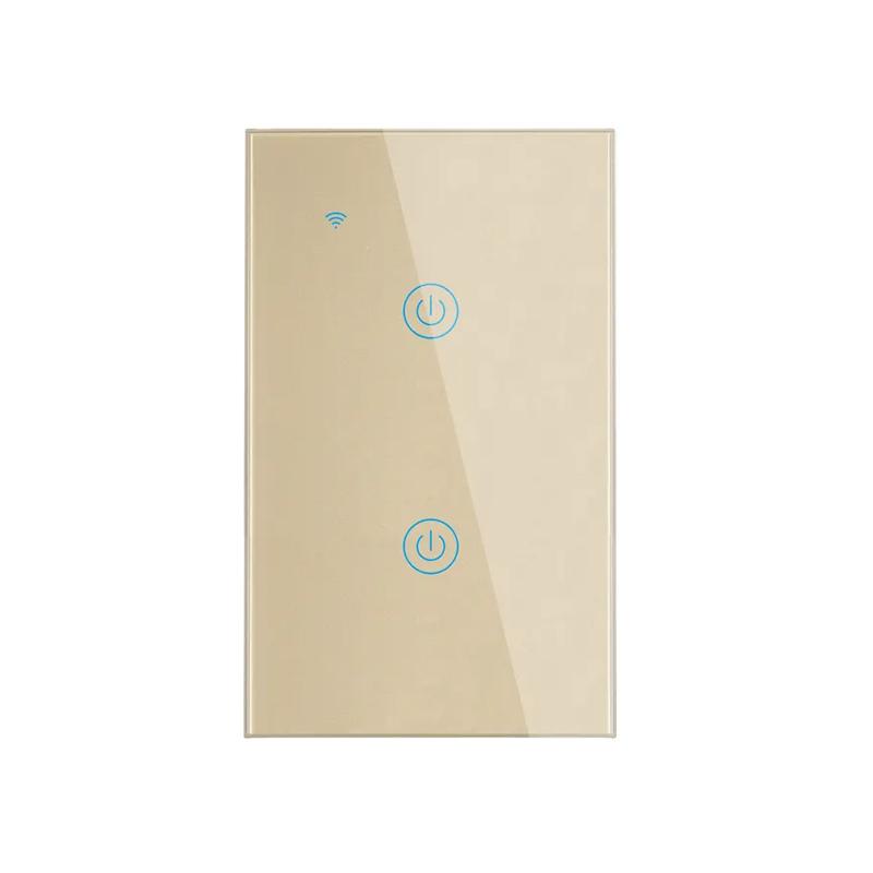 LangYeao US WiFi Smart Wall Light Switch 1/2/3/4 Gang Touch Panel with Neutral Wire Compatible with for Tuya App & Smart Life