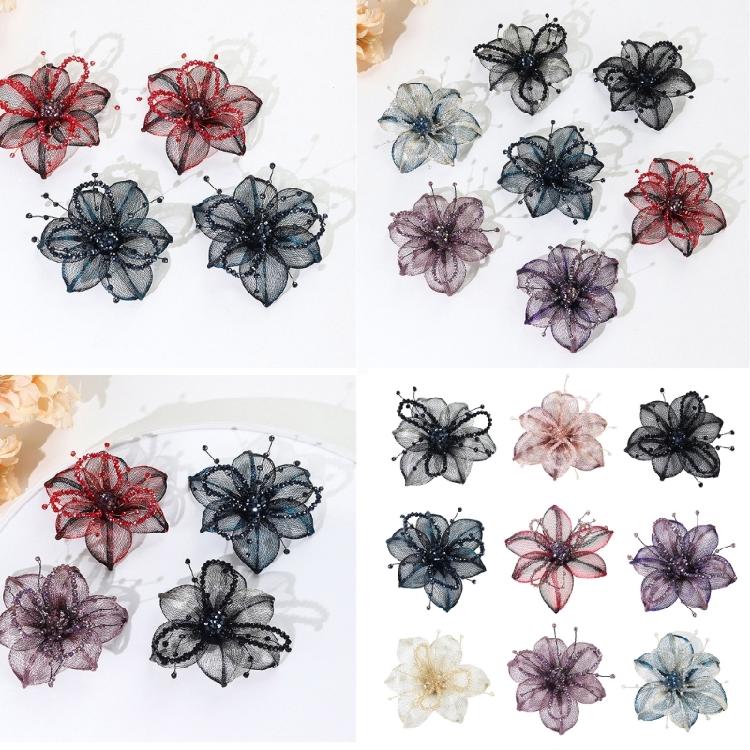 Цветочная Швейная Заколка для Волос Брошь для Свадебных Платьев Художественная для Платья Свадебное Свадебное Платье Декоративная Аппликация