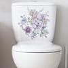 Colorful Flower Toilet Sticker Removable Self-adhesive Waterproof PVC Living Room Wall Art Bathroom Toilet Lid Decoration Decal