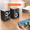 1 Pair Computer Speaker USB Powered 3.5MM Plug Stereo Sound Deep Bass Portable Mini Wired Laptop Desktop PC Sound Box Subwoofer