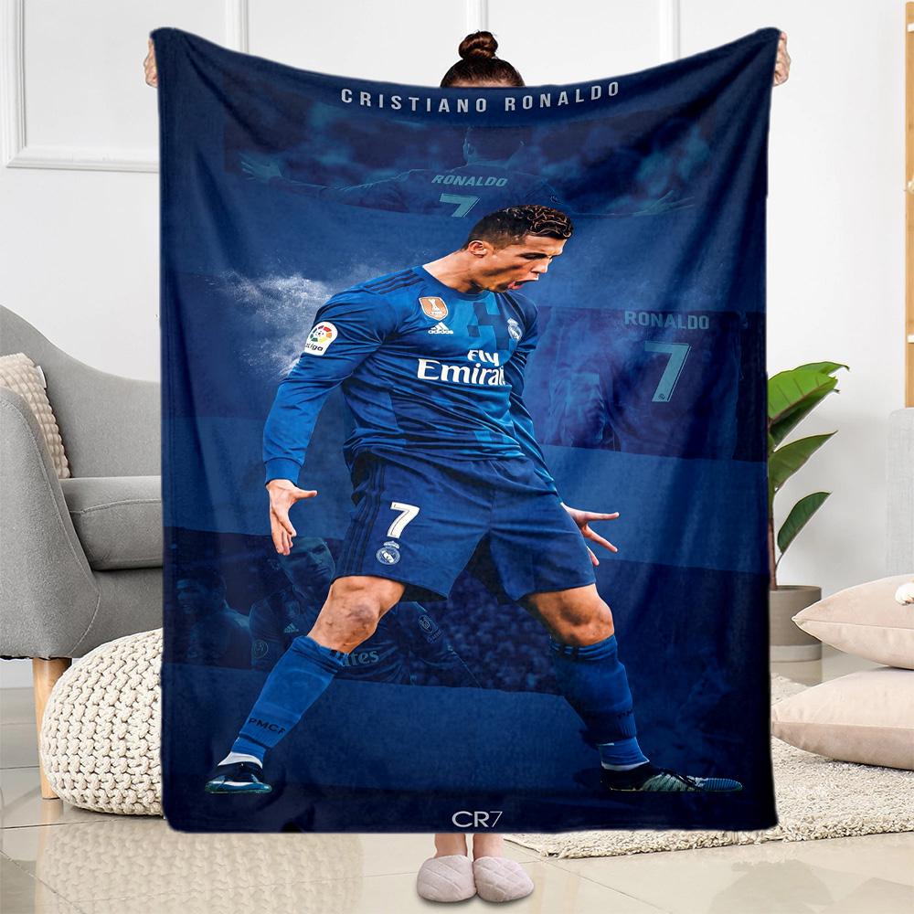 Ronaldo's Juventus Football Player Leap Blanket Comfortable Perfect for Bedding Seaside Picnics for All Seasons Stylish Decor