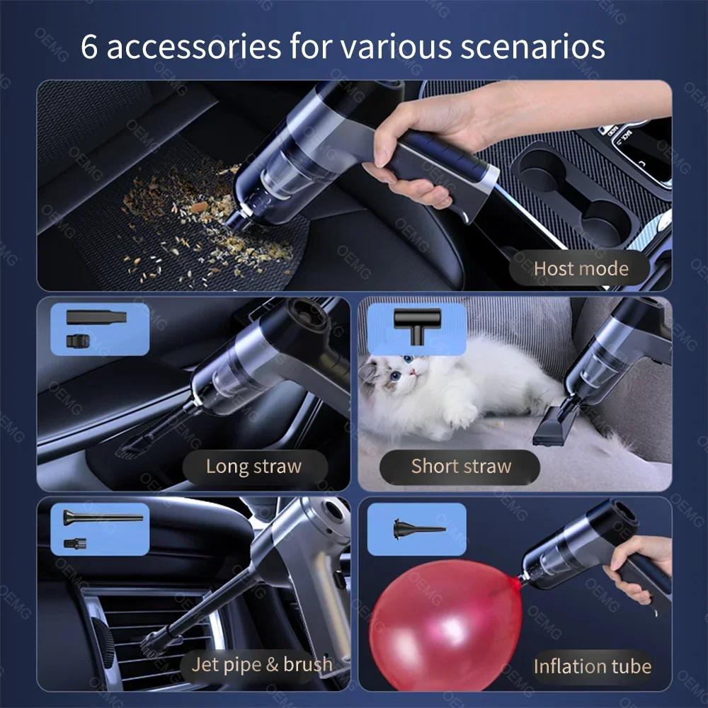 CENRR 150000PA Car Vacuum Cleaner High Suction Portable Cleaner for Home Appliance Cordless Powerful Car Cleaner for Keyboard