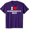 Смешные футболки I Love Submissive Men Heart, хлопковые уличные футболки с коротким рукавом, подарки на день рождения, летний стиль