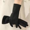 Soft Winter Cycling Gloves Velvet Suede Gloves Skiing Women Mittens  Outdoor