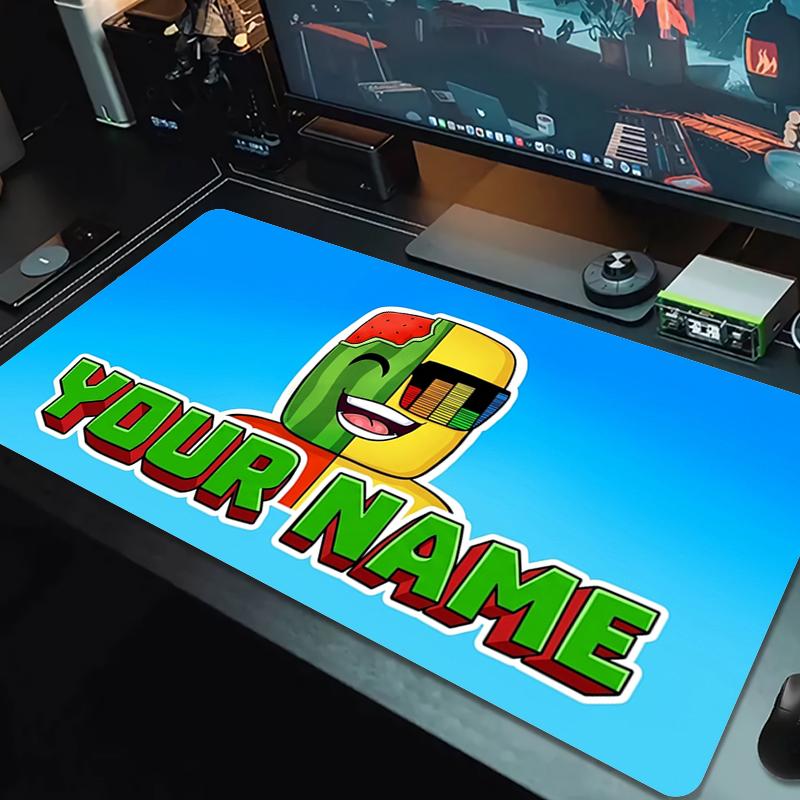Custom Name Sunny & Melon Mouse Pad Large Gaming Table Cushion Non-slip Laptop Tablet Big Mousepad XXL Mat Mini PC Playmat With Lock edge_XIA