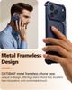 Oatsbasf Metal Frameless Phone Case for iPhone 17 Pro Max & 17 Pro Shockproof Bumper 9 Shape Phone Cover Bare Phone Feel Shell