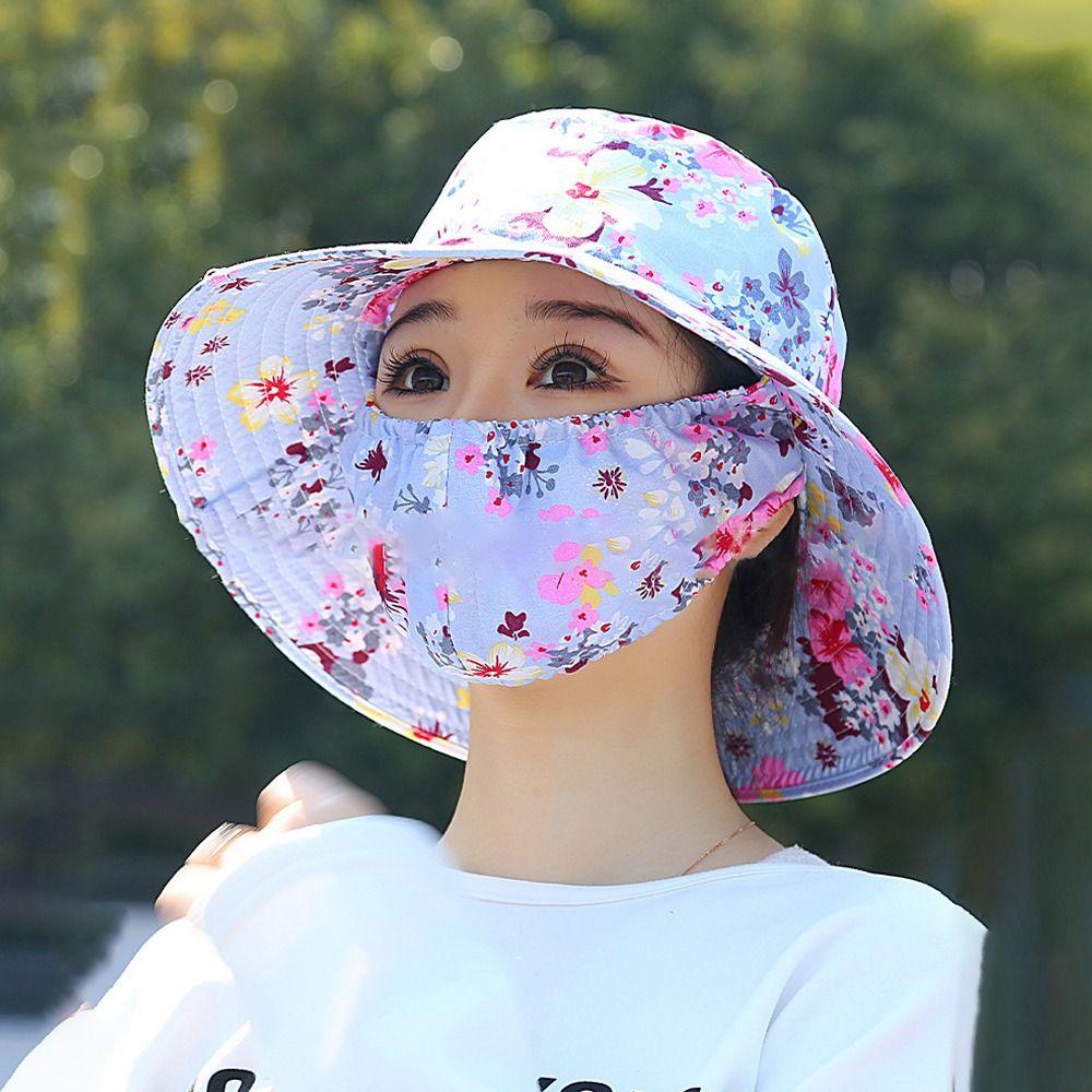 Wide Brim Sunscreen Cap Anti-uv Tea Picking Cap Cycling Headwear Fisherman Hat  Agricultural Work