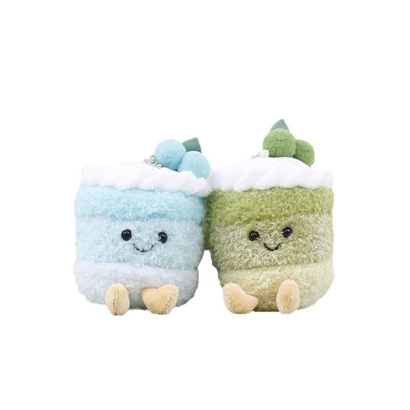 Plush Cake Red Keyring Pp Cotton Fill Soft Toy For Kids Birthday Gift Idea