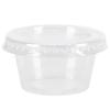 100 шт. одноразовая упаковка для соуса, прозрачная круглая чашка для приправ с крышкой, 2 унции