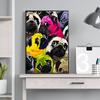 Abstract Watercolor Pug Cute Dog Poster And Print Canvas Painting Animal Pet Nordic Wall Art For Kid Nursery Room Home Decor