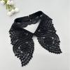 New Hollow Lace Embroidery Fake Collar For Women White Black False Detachable Collar Lapel Shirt Tie Necklace Clothes Accessory