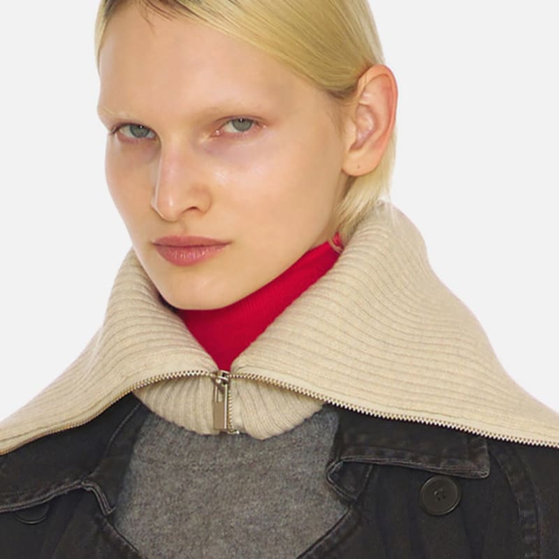 UNDERCONTROL STUDIO LONG NECK GAITER / CASH mix / RIB / ST BEIGE