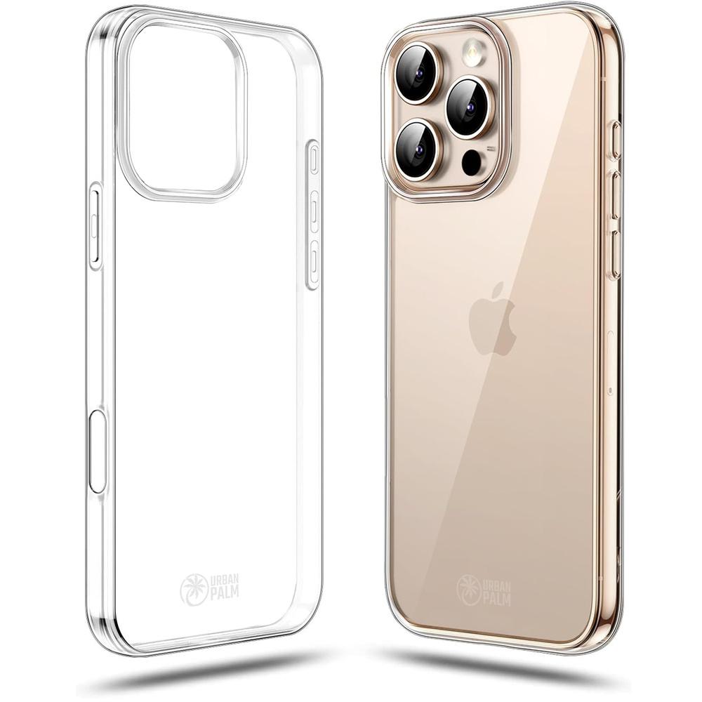 UrbanPalm Case for iPhone 16 Pro, Silicone, Transparent