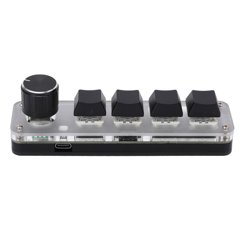 Механическая клавиатура для одной руки, 4 клавиши с регулируемой RGB-программируемой клавиатурой DIY для офисных игр