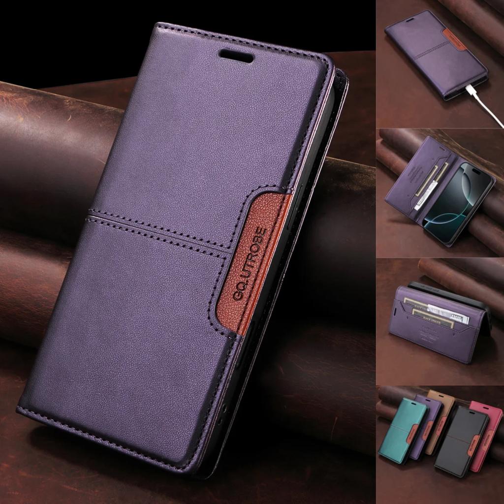 Flip Leather Case for Samsung Galaxy S25 S24 S23 FE S22 S21 S20 Plus Note20 Ultra A17 A16 A36 A56 A26 Card Wallet Phone Cover