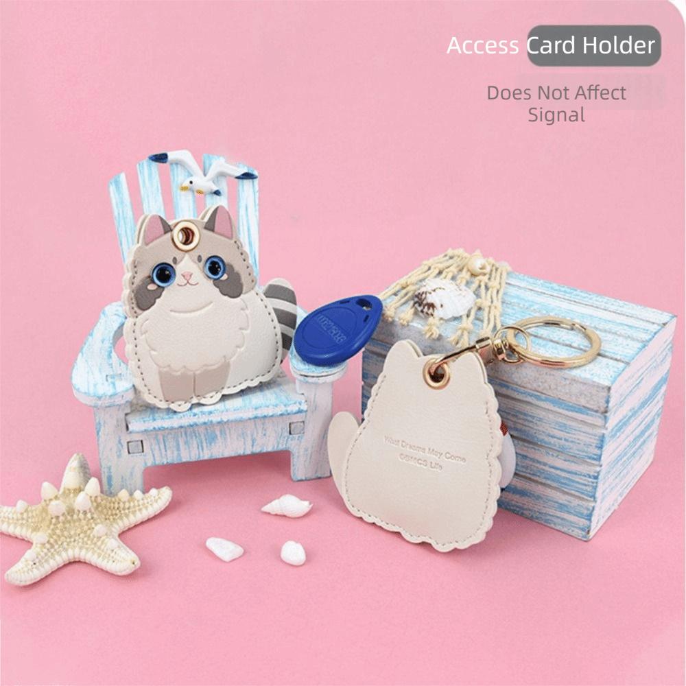 DIY Animals Keychain Handmade Access Card Cover Cute Key Ring Car Accessory