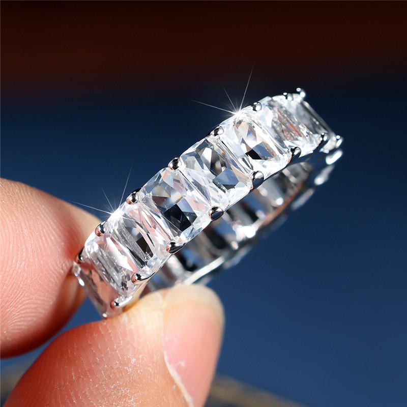 Роскошные женские кольца с радужным цирконием, желтое золото, свадебные украшения для женщин, маленькое квадратное обручальное кольцо