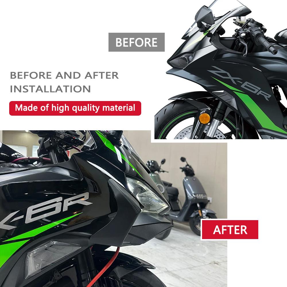 Боковые спойлеры прижимной силы, накладка крыла для KAWASAKI ZX6R ZX-6R 2026 2025 2024, мотоцикл, нейкед, боковое, переднее, аэродинамическое, ветровое крыло
