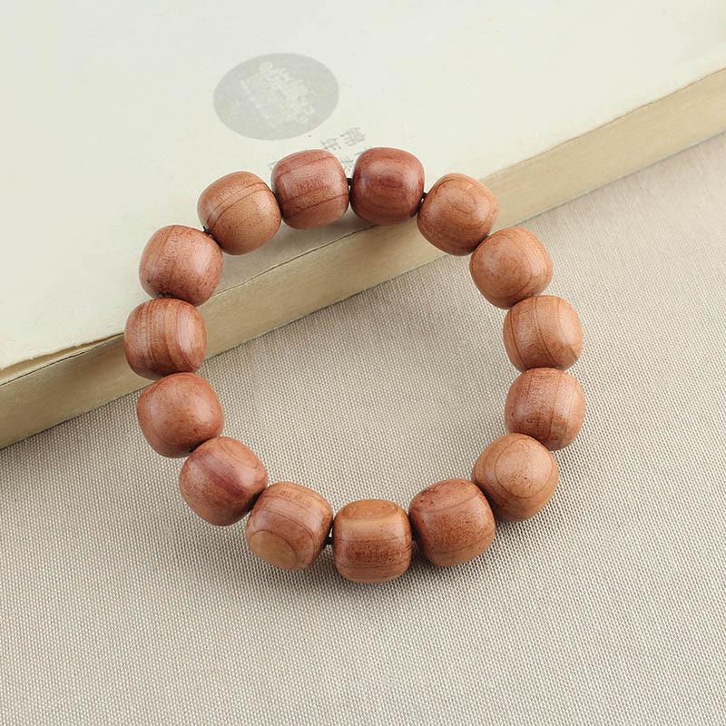 Little Red Book Style Blood Cypress Multi-Strand Bracelet: 108 Bead Buddhist Prayer Beads, Retro Versatile Wenwan Jewelry.