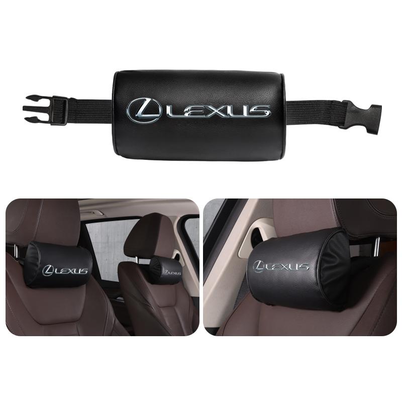 1Pcs Car Seat Headrest Auto Logo Neck Pillow For Lexus IS200 LC500 IS250 NX300h ES300h IS350 IS300 RX350 GS350 LX600h SC430 UX AFH1