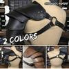 New Stylish Handsome Cosplay Accessories Steampunk Medieval Viking Leather One-shoulder Armor with Side Straps Retro Leather