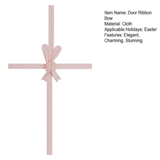 Большой пасхальный бархатный ленточный бант на дверь Розовый бант для ворот шкафа венок Декор для упаковки фестивальных подарков на дверь окно камин Весенние принадлежности для вечеринки