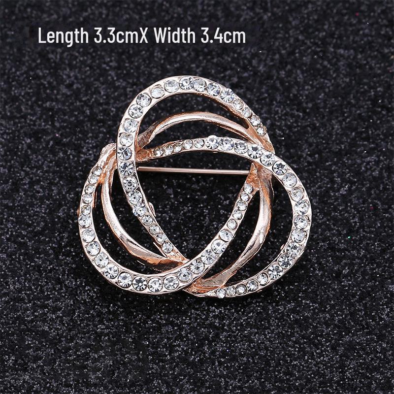 Модная брошь с бантом: Металлические украшения с жемчугом и стразами в виде цветка