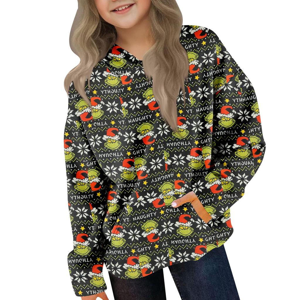 Детское худи пуловер свободного кроя с длинными рукавами, кулиской и однотонной расцветкой