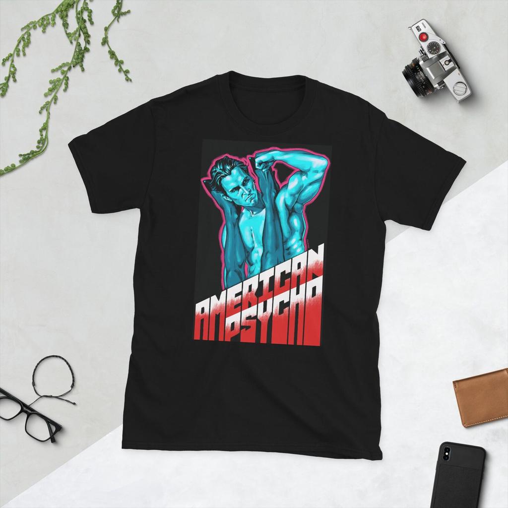 Футболка American Psycho, Унисекс футболка с коротким рукавом, Оригинальная футболка из фильма "Американский психопат", Футболка American Psycho
