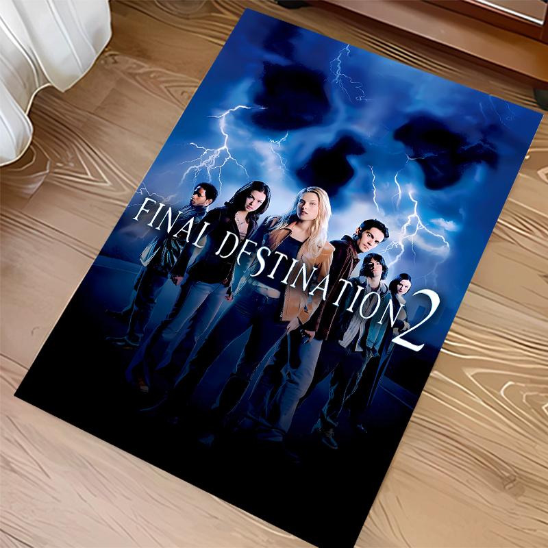 1pc Final Destination Bloodlines1 Print Area Rug - Soft, Washable Non-Slip Indoor Mat for Office Chairs, Living Room, Home Office Decorative Rug