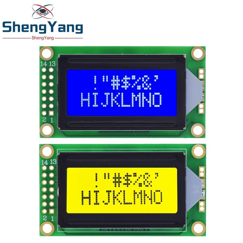 1/2/5 шт. TZT 8x2 LCD-модуль 0802 Экран символьного дисплея Синий / Желто-зеленый Для Arduino
