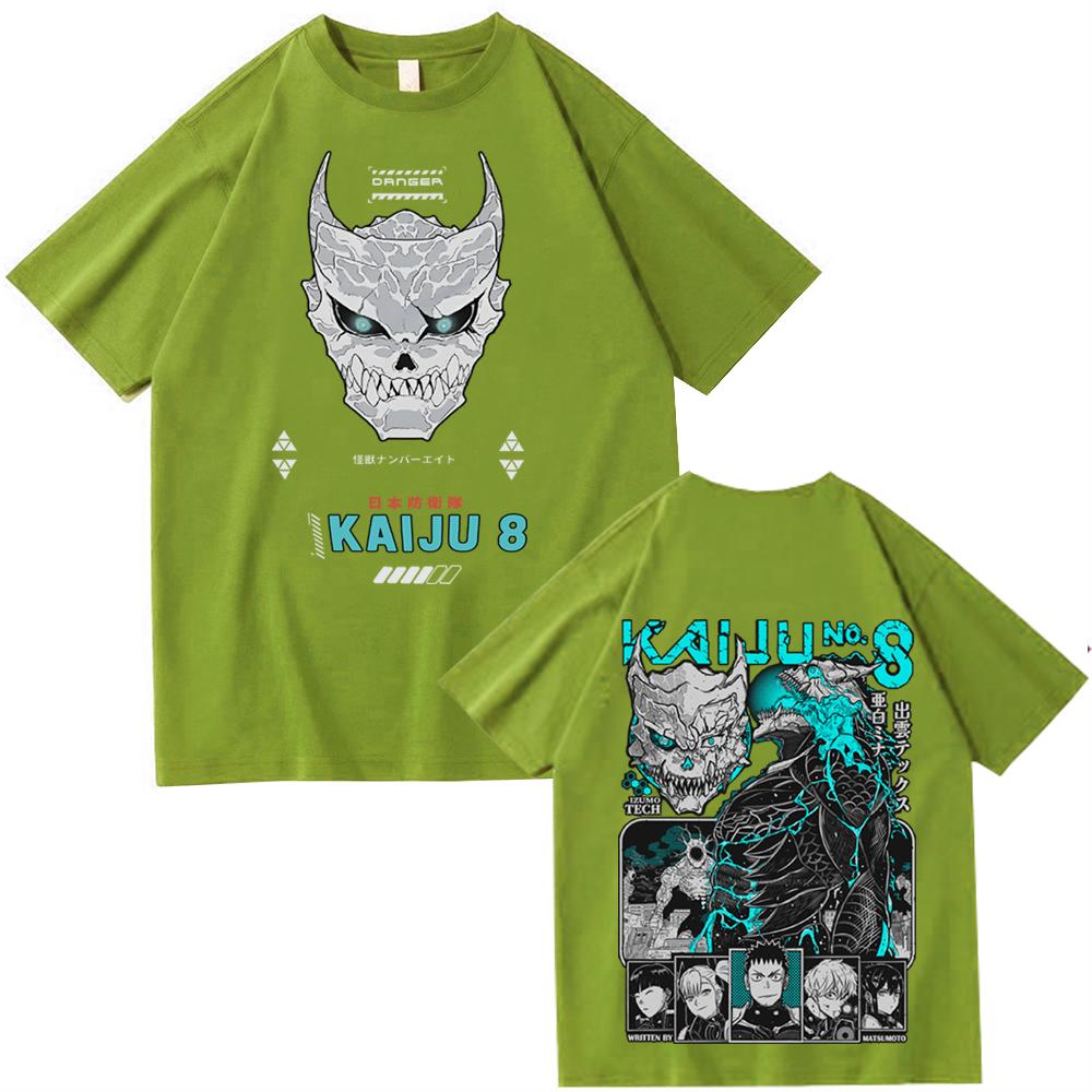 Аниме Футболка Kaiju No 8 Харадзюку Круглый вырез Повседневная футболка
