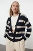 Women's Fashionable Stylish Cardigan Mink More Sustainable Wide Fit Soft Textured Knitwear Cardigan