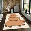 Cute Cartoon Capybara Stack Design Carpet for Living Room Decor Suitable for use as an anti-slip for living room bedroom sofas