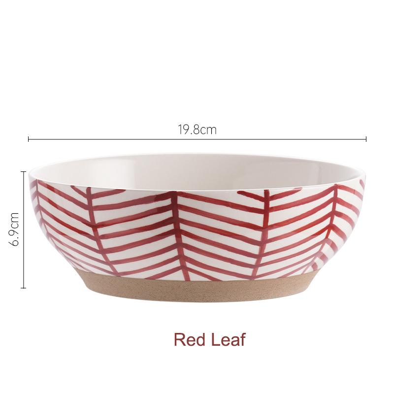 8-дюймовая керамическая большая миска для рамэна с красными синими точками, салатница для супа, фарфоровая японская миска для лапши, безопасная для микроволновой печи