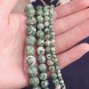 Круглые свободные бусины из натурального африканского нефрита для изготовления ювелирных изделий, прядь 15 дюймов, 4/6/8/10/12 мм