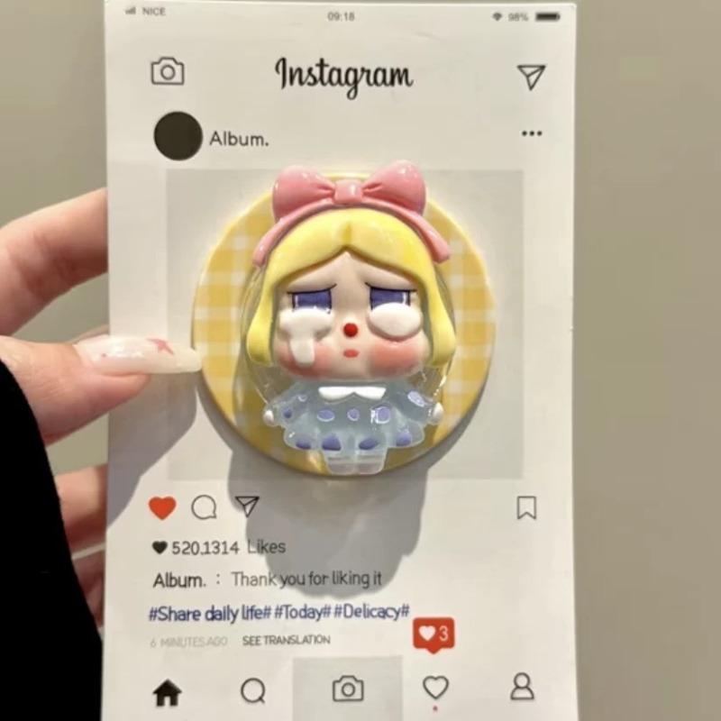 Three-dimensional Cute Plaid Crying Baby Is Suitable for Magsafe Magnetic Suction Bracket, Mobile Phone Airbag Desktop Strong Adsorption