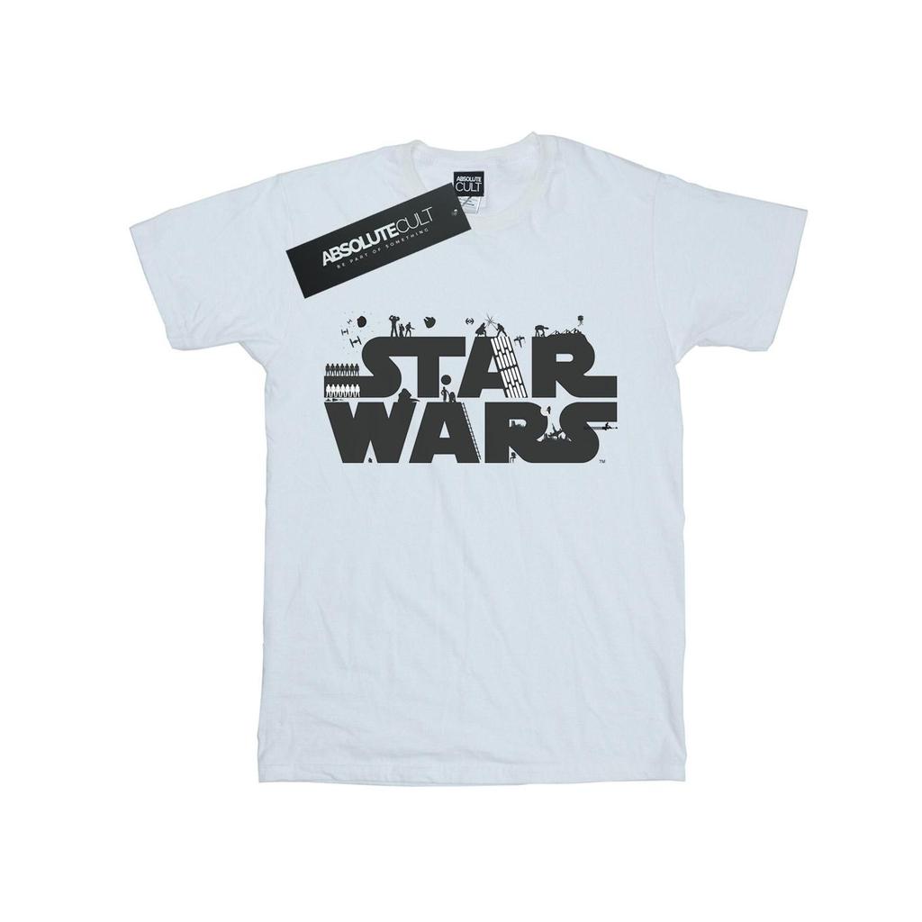 Star Wars Womens/Ladies Minimalist Logo Cotton Boyfriend T-Shirt